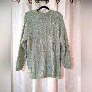 Pastel Blue 3D Knit Sweater